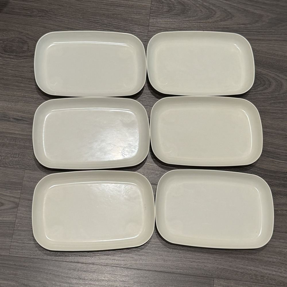 6 Vintage Anchor Hocking Hi-Heat Microwave Plate Trays Rectangular #452